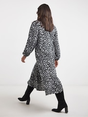 Simply Be Black Supersoft Lace Trim Midi Dress - Image 2 of 4