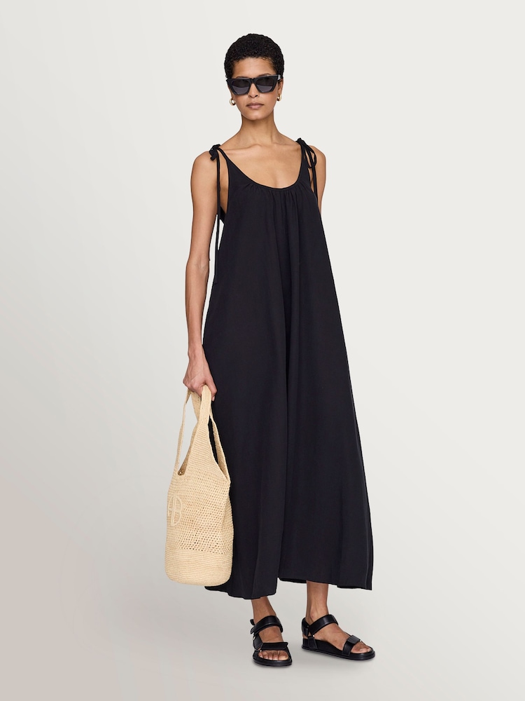 ANINE BING Black Flora Dress - Image 1 of 3