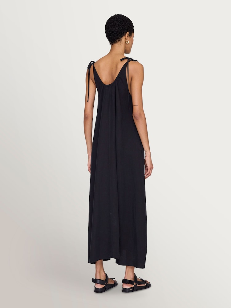 ANINE BING Black Flora Dress - Image 2 of 3