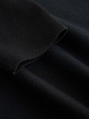 Black Regular Fit Essential Knitted Polo Shirt - Image 9 of 9