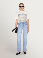 ANINE BING White Wildflowers Cade T-Shirt - Image 1 of 3