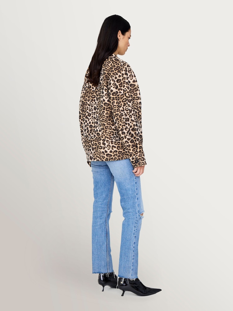 ANINE BING Natural Flynn Leo Jacket - Image 2 of 3