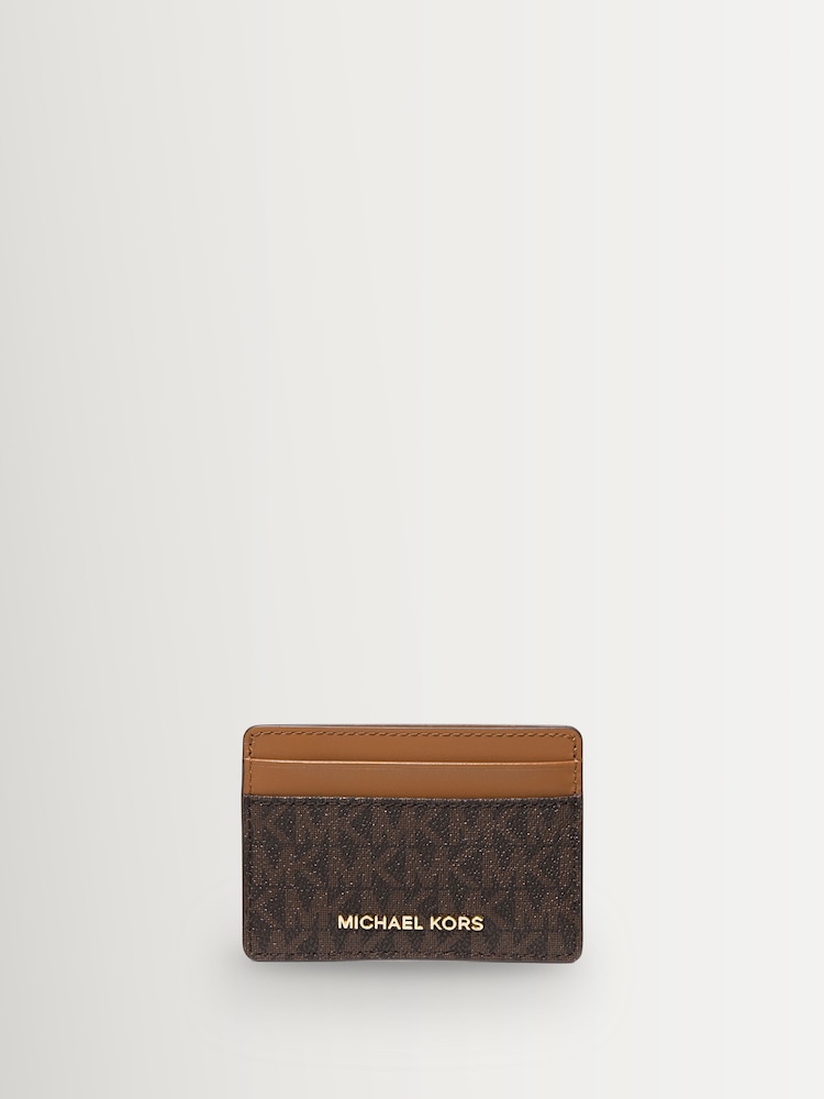 Michael Kors Brown Jet Set Card Holder - Image 1 of 1 Michael Kors Brown Jet Set Card Holder - Image 1 of 1
