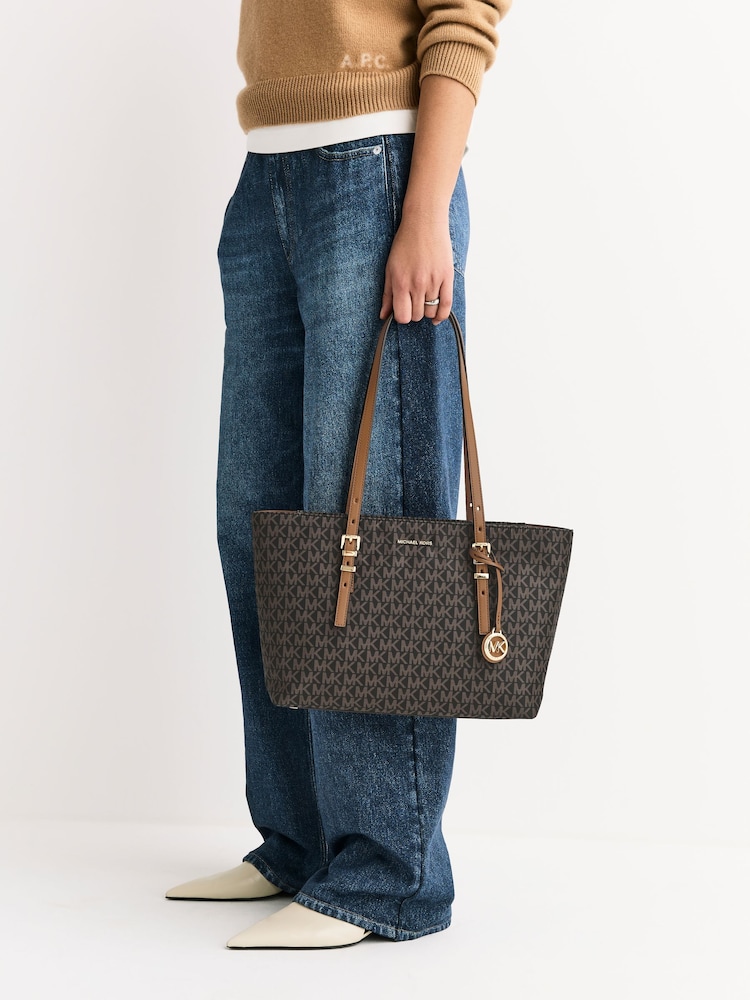 Michael Kors Brown/Acorn Quinn Medium Tote Bag - Image 2 of 10