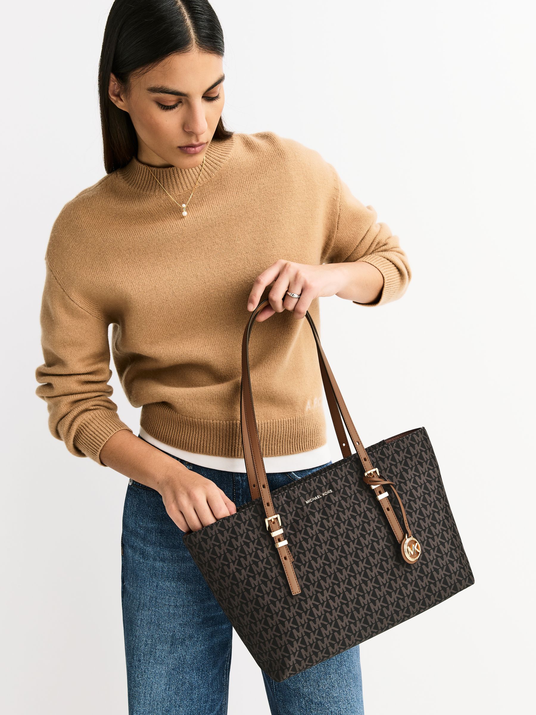 Cumpără Maro/Acorn - Michael Kors Quinn Medium Tote Bag from Next
