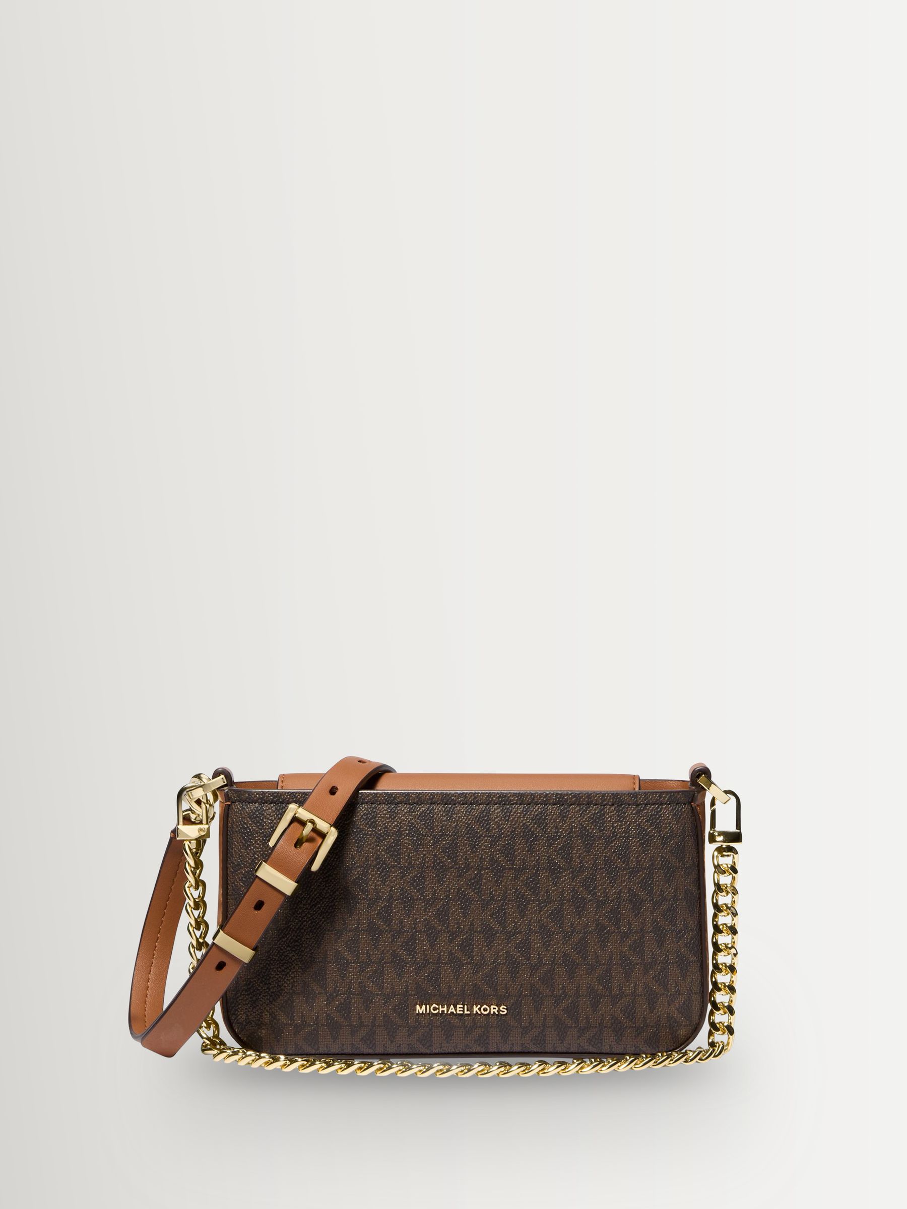 Buy Michael Kors Brown/Acorn Bryant Small Cross-Body Pouchette Bag
