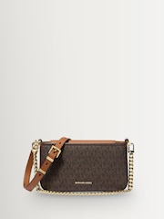 Michael Kors Brown Bryant Small Cross-Body Pouchette Bag - Image 1 of 4