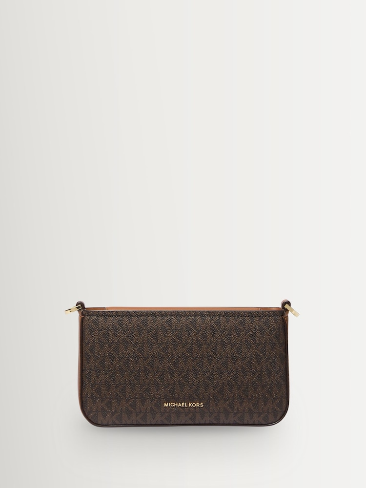 Michael Kors Brown Bryant Small Cross-Body Pouchette Bag - Image 2 of 4 Michael Kors Brown Bryant Small Cross-Body Pouchette Bag - Image 2 of 4