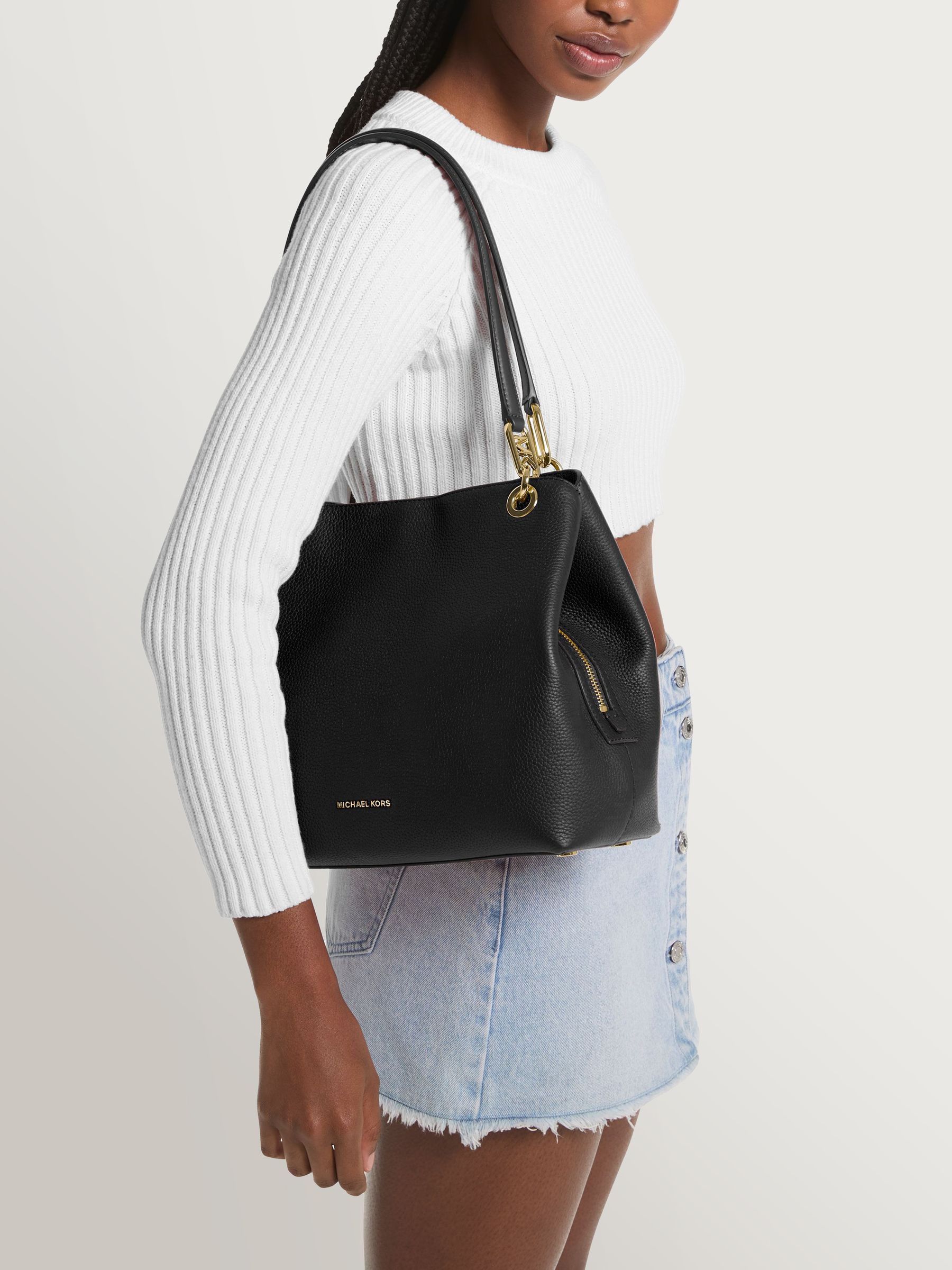 Buy Michael Kors Black Kensington Large Shoulder Tote Bag from