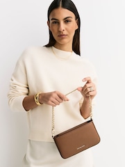 Michael Kors Brown Bryant Small Cross-body Pouchette Bag - Image 4 of 10