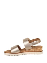 Gabor Metallic Reeth Low Wedge Sandals - Image 2 of 5