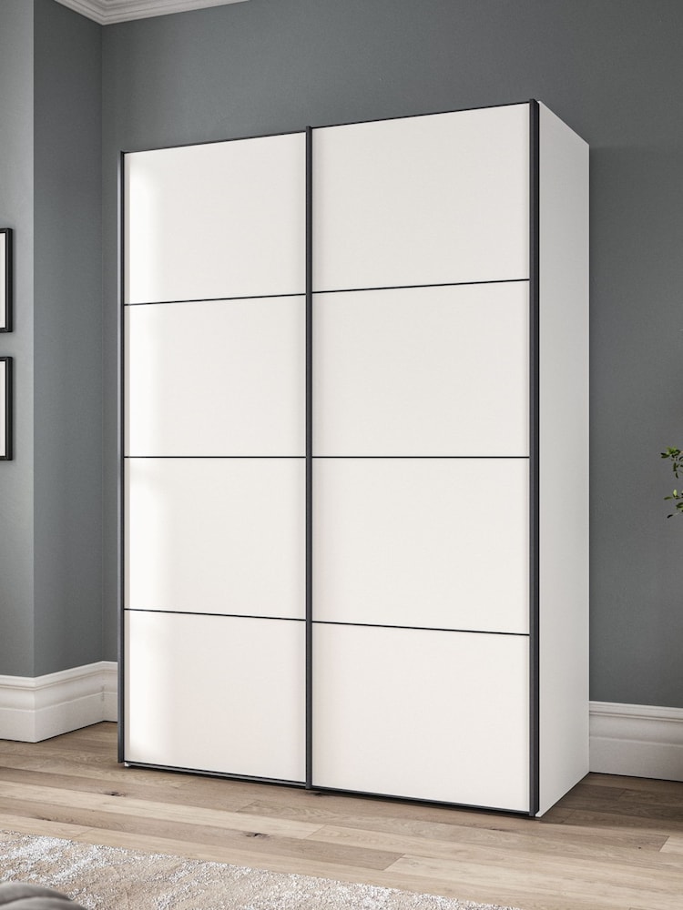 Wiemann White Philadelphia 1.5m Sliding Wardrobe - Image 1 of 4 Wiemann White Philadelphia 1.5m Sliding Wardrobe - Image 1 of 4
