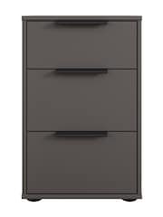 Wiemann Lava Grey Philadelphia 3 Drawer Bedside Table - Image 3 of 3