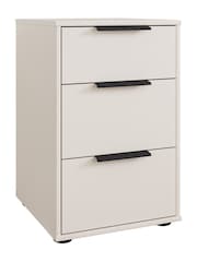 Wiemann Champagne Cream Philadelphia 3 Drawer Bedside Table - Image 2 of 3