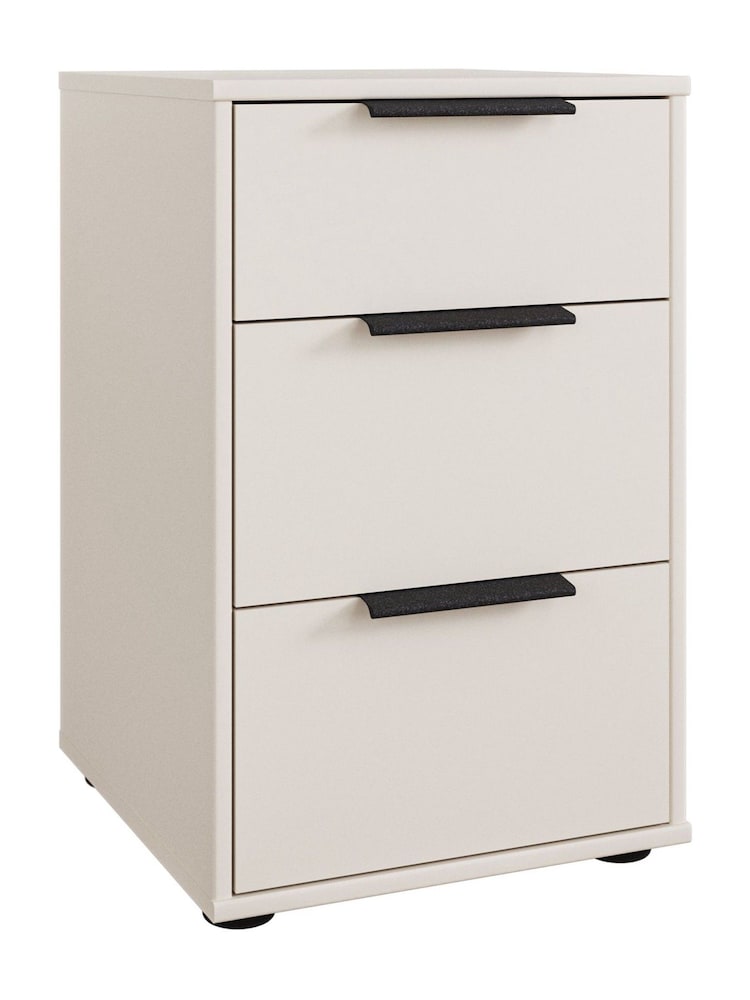 Wiemann Champagne Cream Philadelphia 3 Drawer Bedside Table - Image 2 of 3