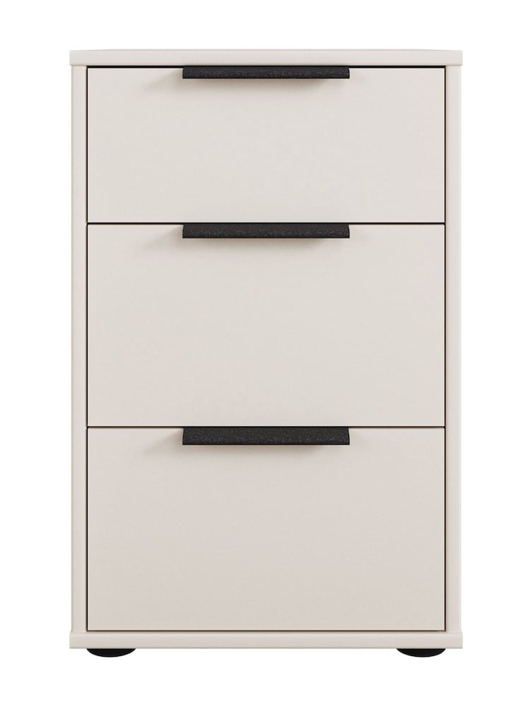 Wiemann Champagne Cream Philadelphia 3 Drawer Bedside Table - Image 3 of 3