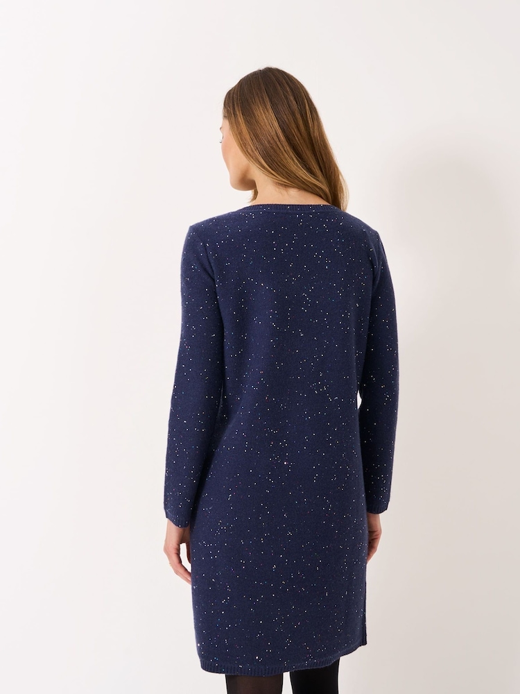 Crew Clothing Blue Cara Knitted Glitterball Dress - Image 2 of 5