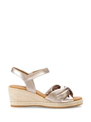 Gabor Metallic Moon Wedge Sandals - Image 1 of 5