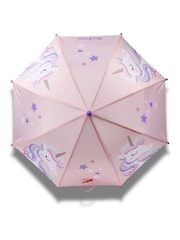 ToeZone Girls Pink Twinkle  Unicorn Waterproof Umbrella - Image 2 of 5