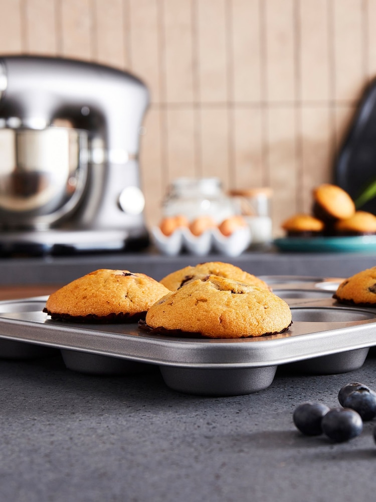 Morphy Richards Silver Grey Muffin Square Cake and Loaf Tin - Image 2 of 6