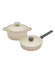 Morphy Richards Cream Aluminium Casserole & Saute Bundle - Image 1 of 6