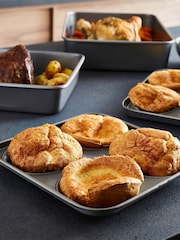 Morphy Richards Silver/Grey 4 Cup Yorkshire Pudding Tray Set - Image 1 of 6