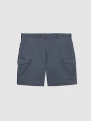 Airforce Blue - Reiss Wicket Cargo Cotton Cargo Chino Shorts with Stretch - Bild 2 von 5