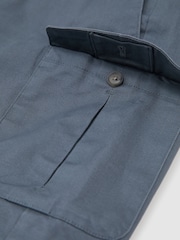 Airforce Blue - Reiss Wicket Cargo Cotton Cargo Chino Shorts with Stretch - Bild 5 von 5