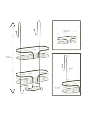 Showerdrape Dante Floor and 2 Tier Shower Caddy Set - Imagen 5 de 5