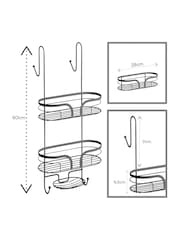 Showerdrape Dante Floor and 2 Tier Shower Caddy Set - Imagen 5 de 5