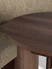 Tailored Boucle Weave Mid Natural Left Hand Corner Dining Table and Bench Set - Image 4 of 5