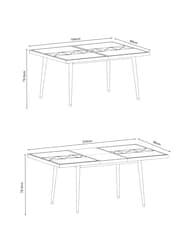 Natural Lloyd 6 to 10 Seater Extending Dining Table - Image 4 of 4