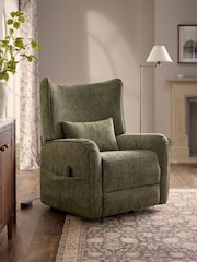 Cotswold Chenille Dark Green Pendry Recliner Chair - Image 1 of 14