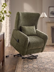Cotswold Chenille Dark Green Pendry Recliner Chair - Image 4 of 14
