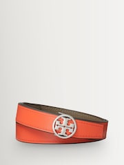 Tory Burch Orange 1" Miller Reversible Belt - Image 1 of 2