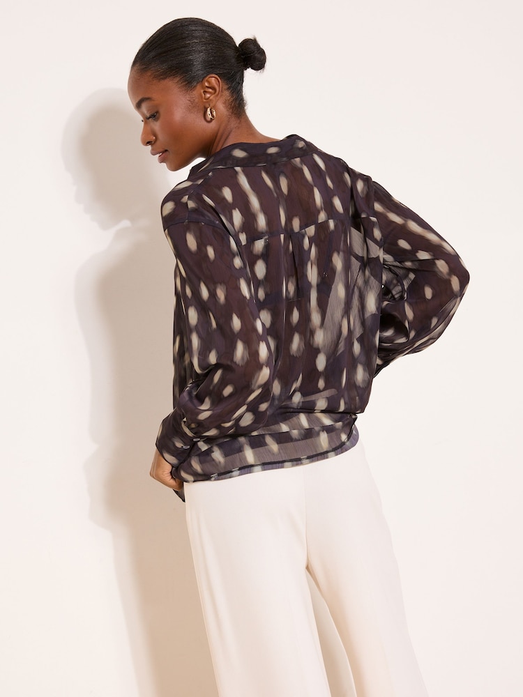 Lipsy Deer Chiffon Printed Shirt - Image 2 of 4