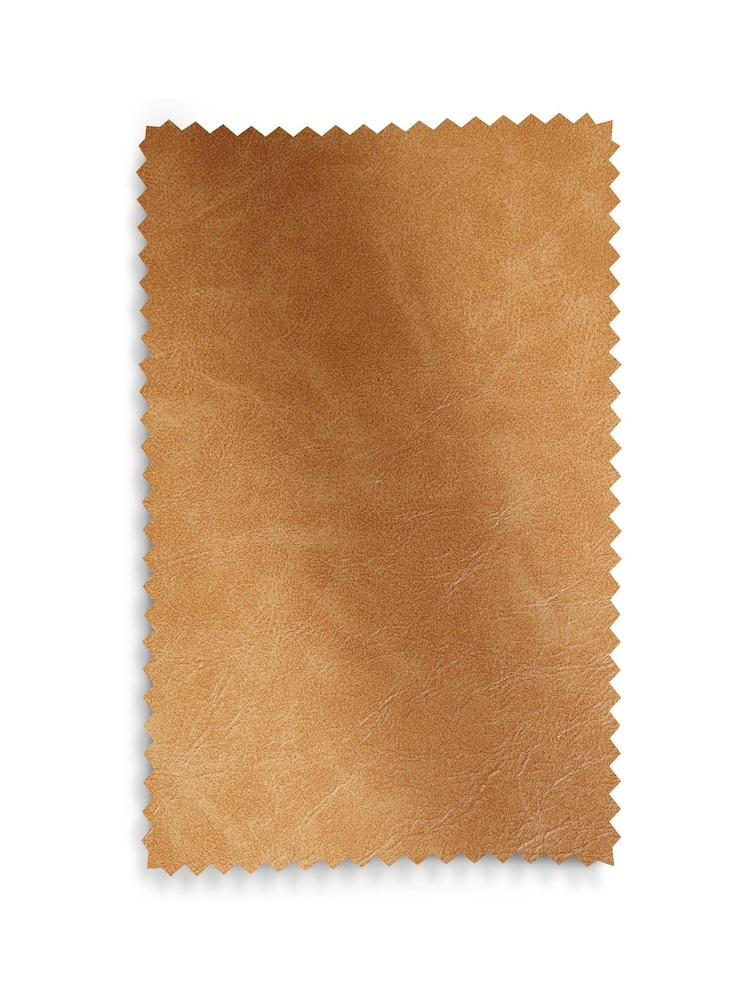 Vintaged Faux Leather Light Brown Lucca 3 Seater Small Sofa - Image 9 of 9 Vintaged Faux Leather Light Brown Lucca 3 Seater Small Sofa - Image 9 of 9