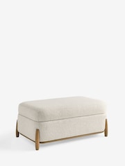 Casual Boucle Light Natural Ellison Storage Footstool - Image 10 of 14