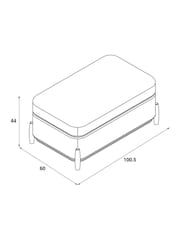 Casual Boucle Light Natural Ellison Storage Footstool - Image 3 of 14