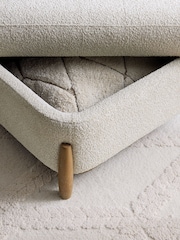 Casual Boucle Light Natural Ellison Storage Footstool - Image 8 of 14