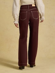 Joules High Rise Brown Wide Leg Jean - Image 2 of 6