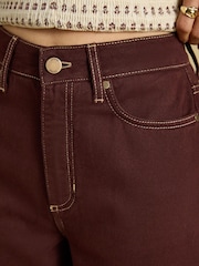 Joules High Rise Brown Wide Leg Jean - Image 3 of 6