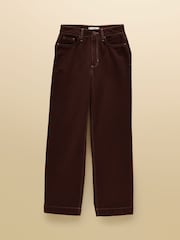Joules High Rise Brown Wide Leg Jean - Image 6 of 6