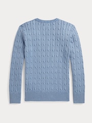 Polo Ralph Lauren Blue Cable Knit Jumper - Image 2 of 3
