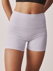 Lila púrpura - Pantalones cortos de ciclismo Active de canalé de longitud corta - Imagen 2 de 4