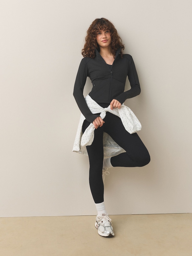 Black Active Balance Zip Through Jacket - Image 2 of 7