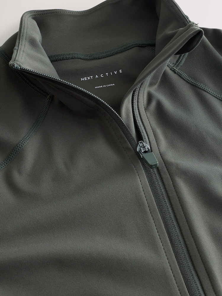Khaki Green Active Balance Zip Through Jacket - Image 4 of 4