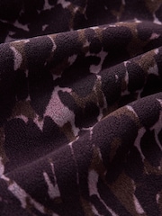 Bordo rdeča z živalskim vzorcem - Print Quarter Zip Fleece - Slika 10 iz 10