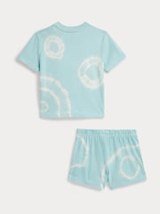 Polo Ralph Lauren Blue Polo Bear Graphic Tie-Dye T-Shirt and Shorts Set - Image 2 of 3