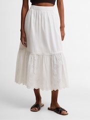 Barbour® White Avebury Midi Skirt - Image 2 of 6